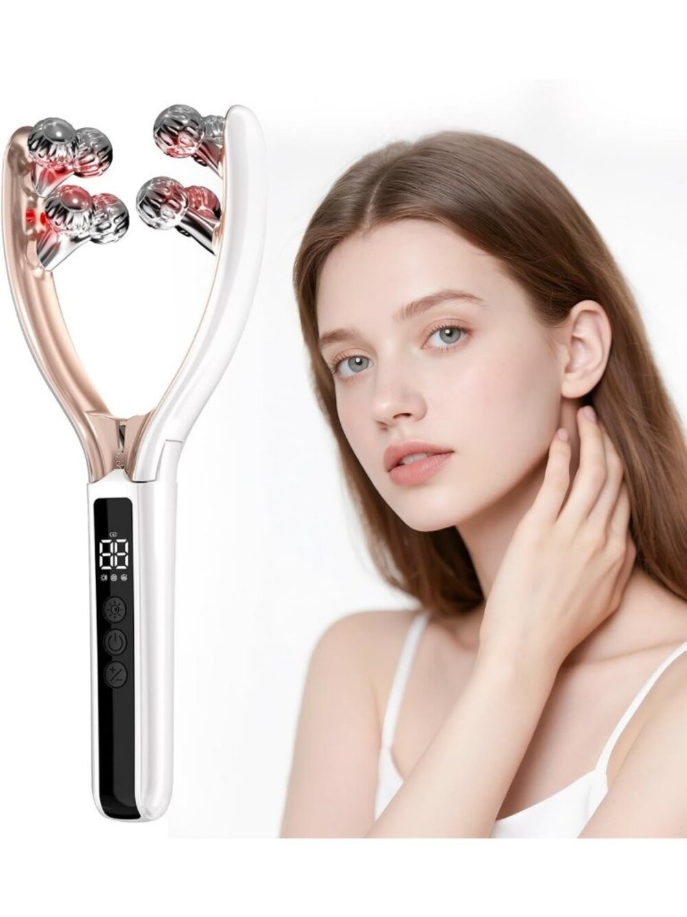 Doge&Vollar Face Roller Massager, Jaw & Tmj Massager for Lymphatic Drainage